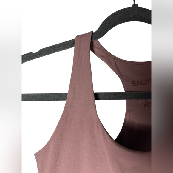 SACRÉ Women’s Sports Bra Size S Mauve Brown Racerback High Support Activewear - Picture 4 of 7